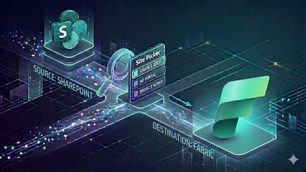 SharePoint Site Picker in Fabric